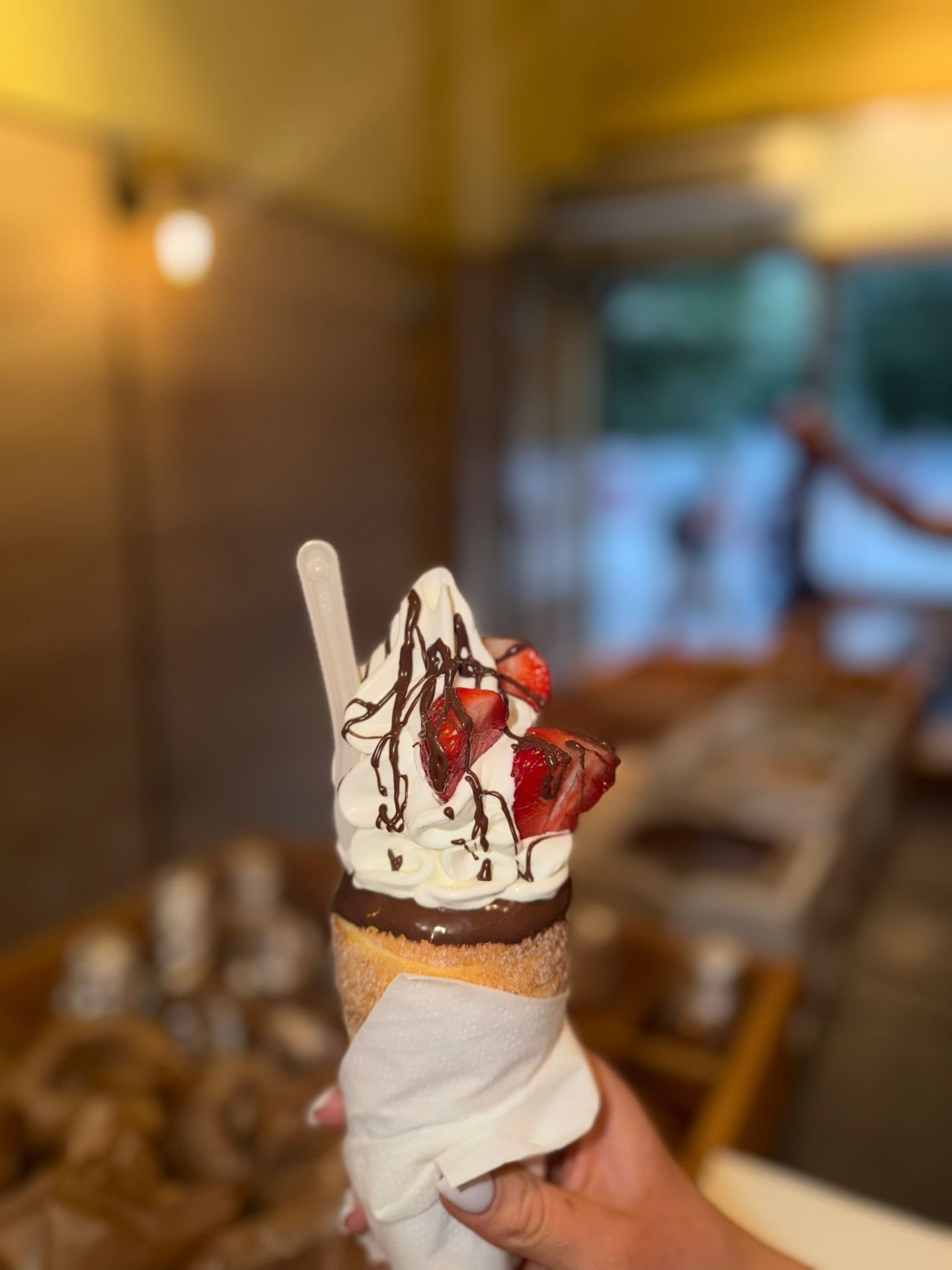 Ice Cream with Strawberry & Chocolate